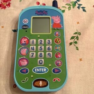 Peppa Pig Toy Phone with Blue and Green Design